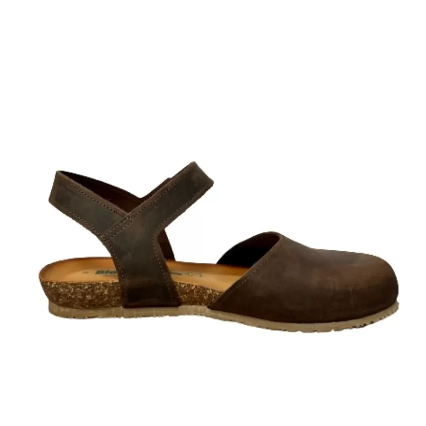 Donna CAMARRI CALZATURE Scarpe Donna | Sandalo Bionatura Chiuso In Punta In Pelle Oleata Testa Di Moro