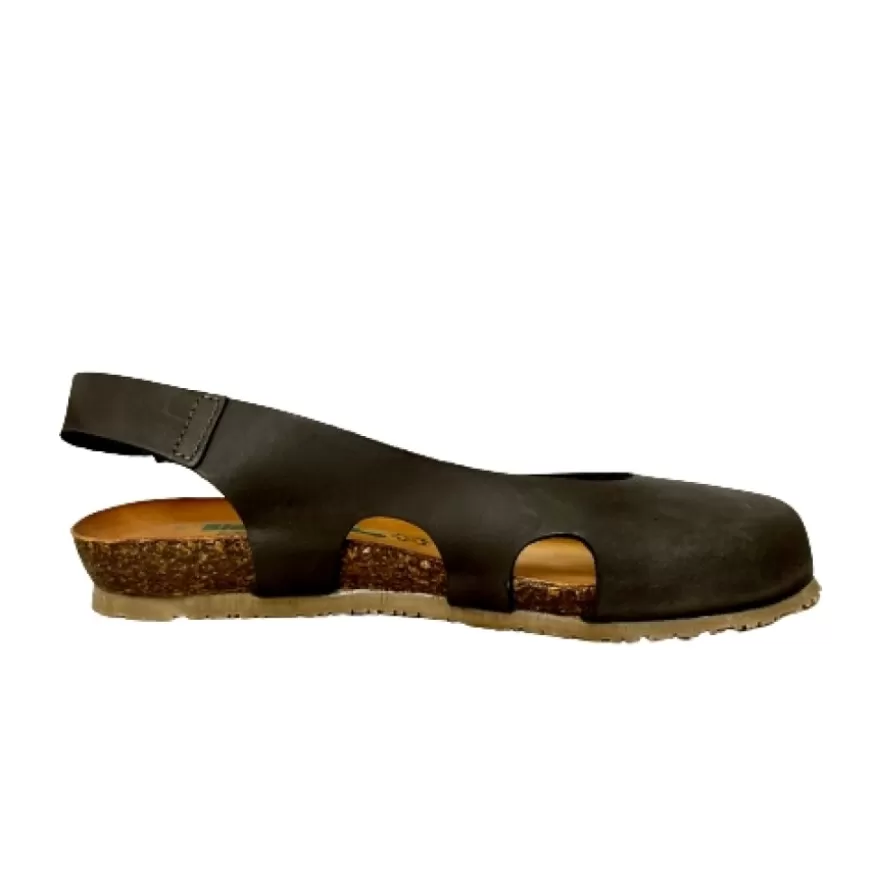 Donna CAMARRI CALZATURE Scarpe Donna | Sandalo Bionatura Chiuso In Punta In Pelle Oleata Testa Di Moro