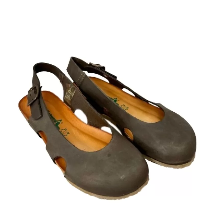 Donna CAMARRI CALZATURE Scarpe Donna | Sandalo Bionatura Chiuso In Punta In Pelle Oleata Testa Di Moro