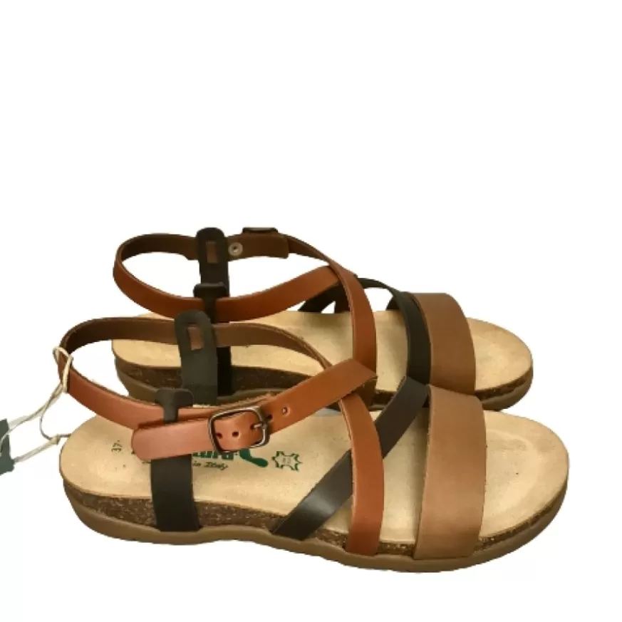 Donna CAMARRI CALZATURE Scarpe Donna | Sandalo Bionatura In Pelle Brandy