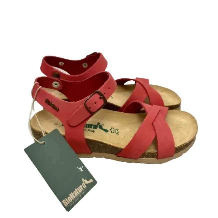 Donna CAMARRI CALZATURE Scarpe Donna | Sandalo Bionatura In Pelle Corallo