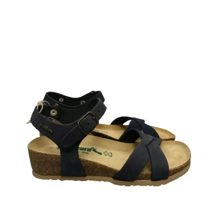 Donna CAMARRI CALZATURE Scarpe Donna | Sandalo Bionatura In Pelle Nabuk Blu