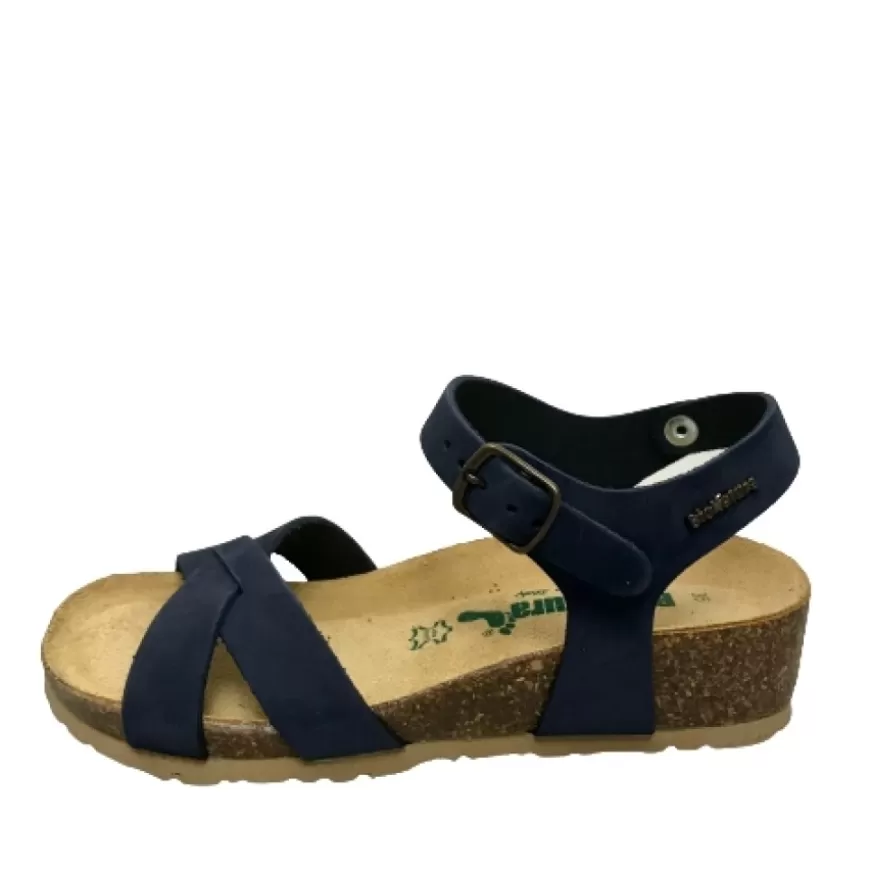 Donna CAMARRI CALZATURE Scarpe Donna | Sandalo Bionatura In Pelle Nabuk Blu