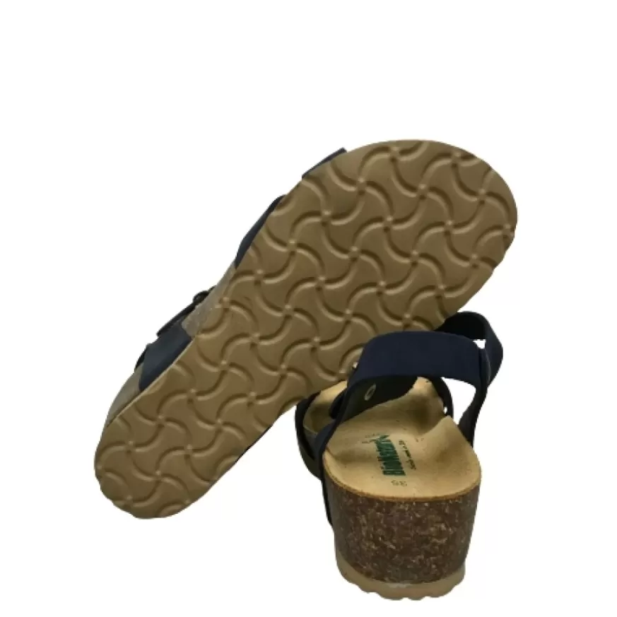 Donna CAMARRI CALZATURE Scarpe Donna | Sandalo Bionatura In Pelle Nabuk Blu