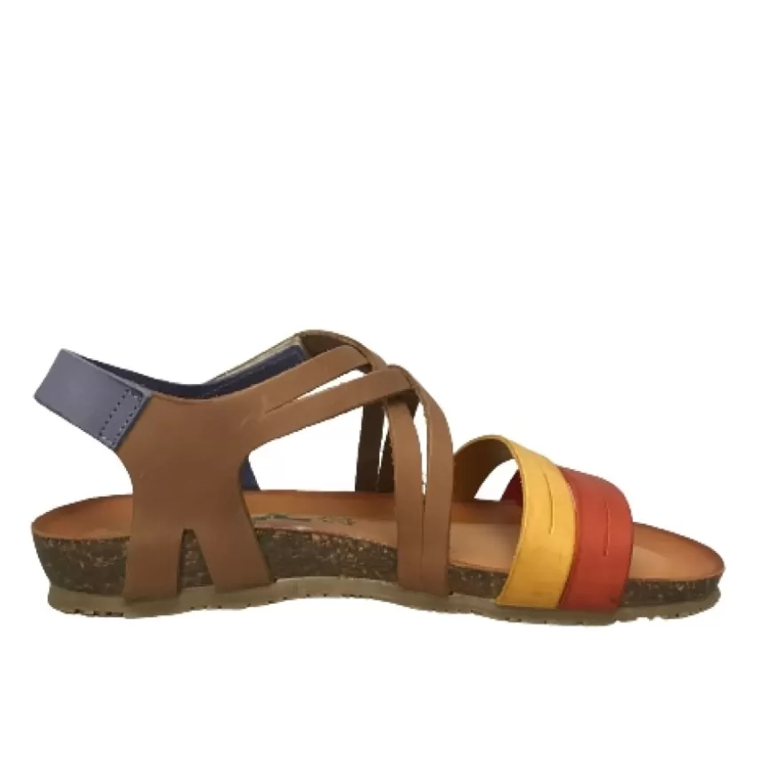 Donna CAMARRI CALZATURE Scarpe Donna | Sandalo Bionatura Multicolor In Pelle