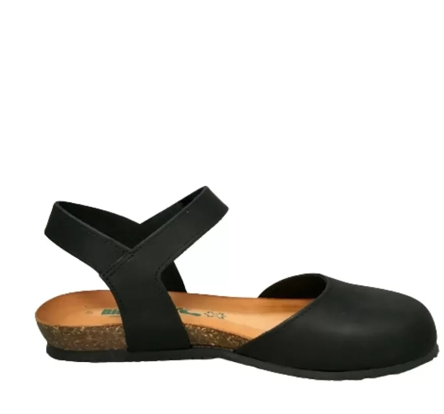Donna CAMARRI CALZATURE Scarpe Donna | Sandalo Bionatura Nero Chiuso In Punta In Pelle