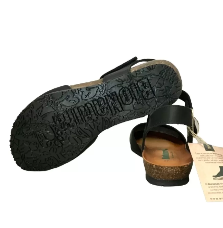 Donna CAMARRI CALZATURE Scarpe Donna | Sandalo Bionatura Nero Chiuso In Punta In Pelle
