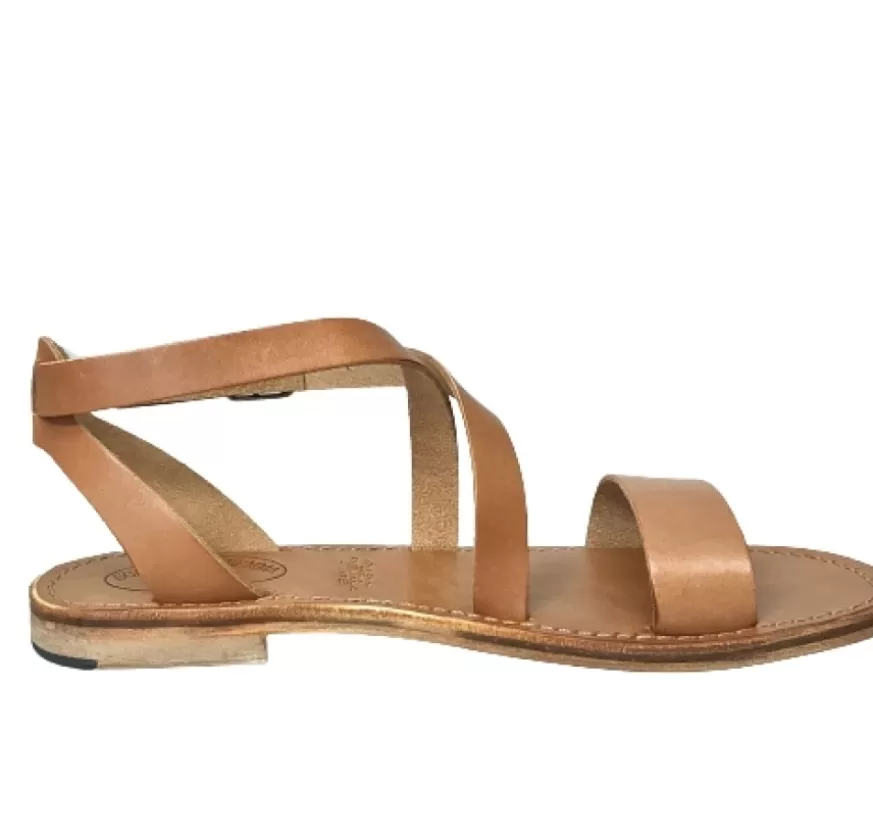 Donna CAMARRI CALZATURE Scarpe Donna | Sandalo In Pelle Cuoio Bruciato Mod. 6807