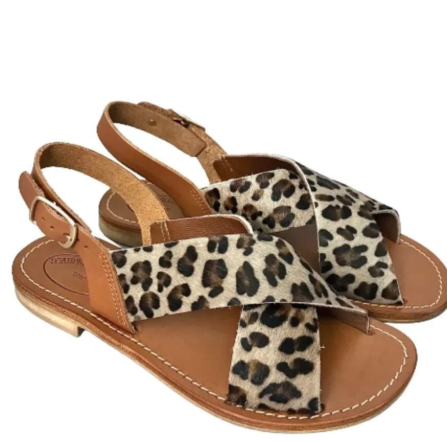 Donna CAMARRI CALZATURE Scarpe Donna | Sandalo In Pelle E Cavallino Leopardato Mod. Lara