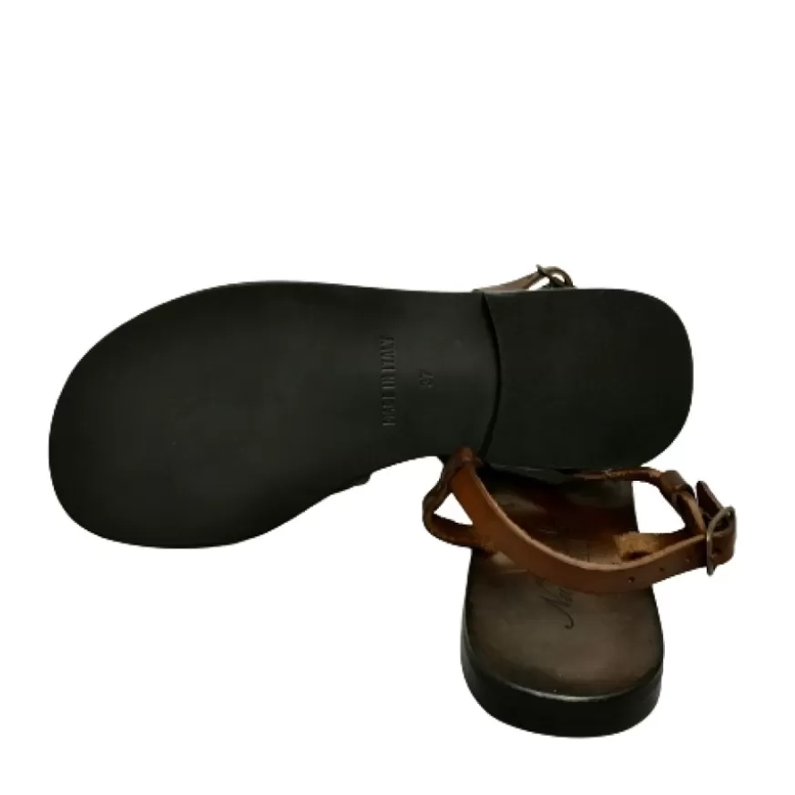 Donna CAMARRI CALZATURE Scarpe Donna | Sandalo In Pelle Marrone Mod. 6101