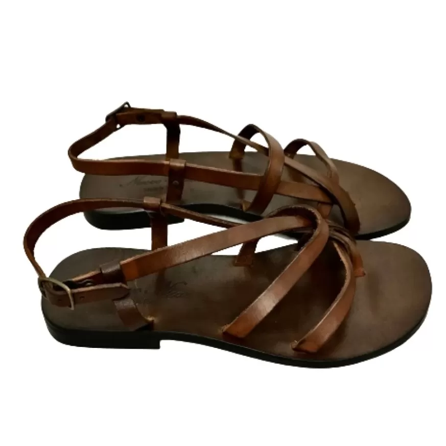 Donna CAMARRI CALZATURE Scarpe Donna | Sandalo In Pelle Marrone Mod. 6101