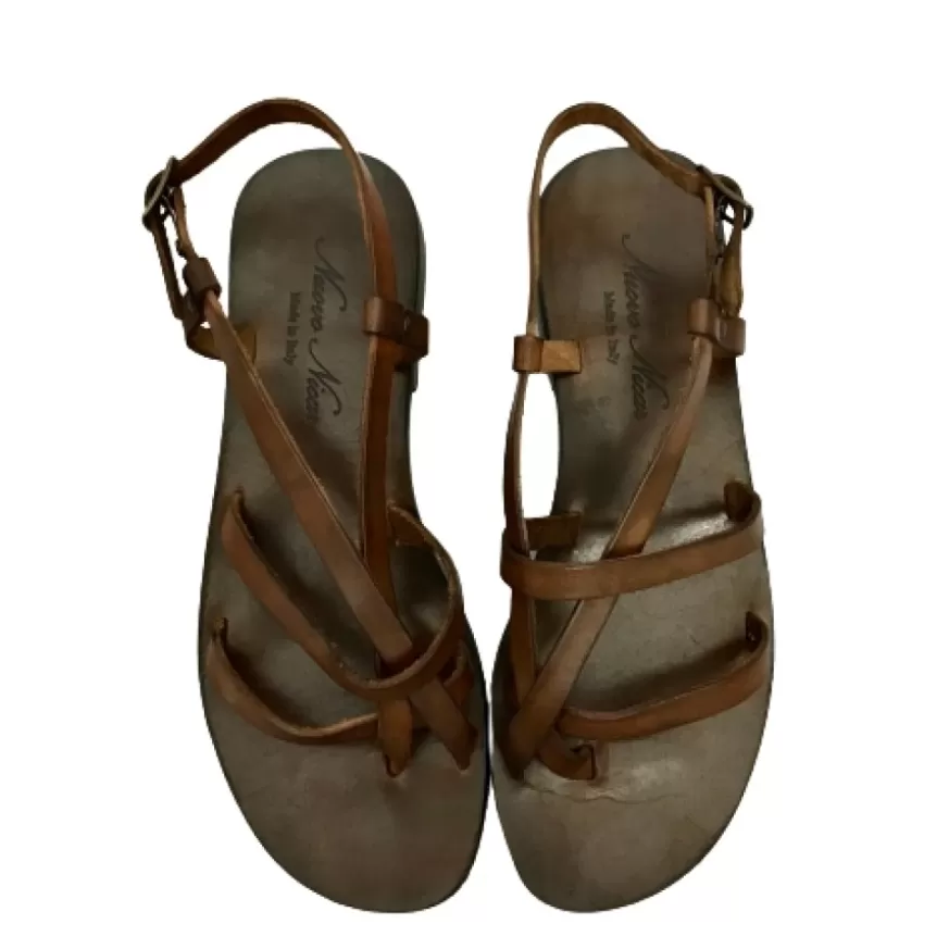 Donna CAMARRI CALZATURE Scarpe Donna | Sandalo In Pelle Marrone Mod. 6101