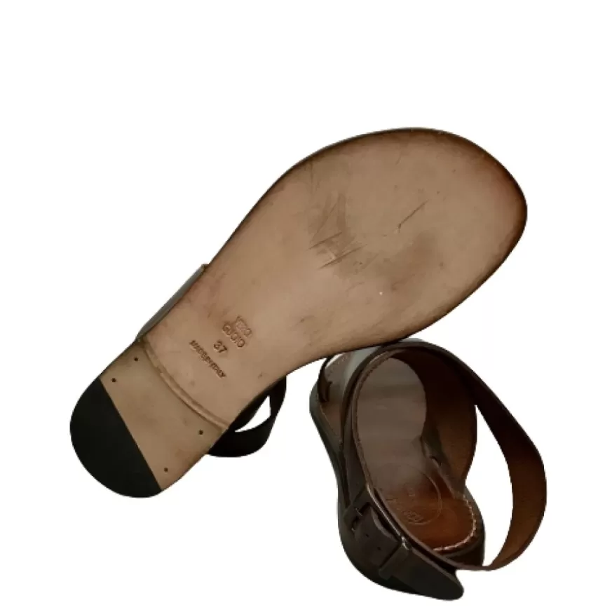 Donna CAMARRI CALZATURE Scarpe Donna | Sandalo In Pelle Marrone Mod. 9912
