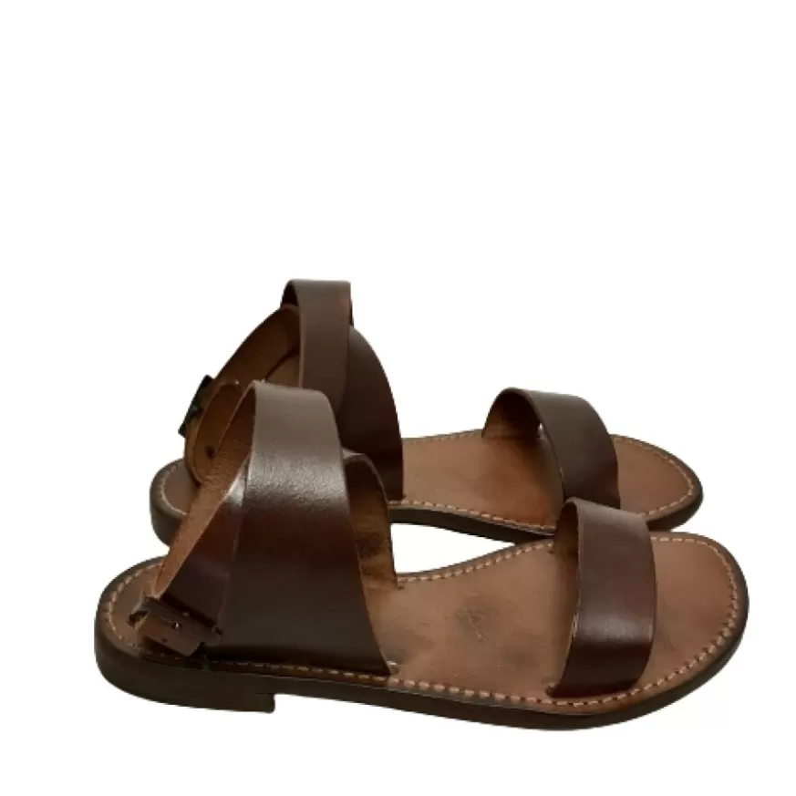 Donna CAMARRI CALZATURE Scarpe Donna | Sandalo In Pelle Marrone Mod. 9912