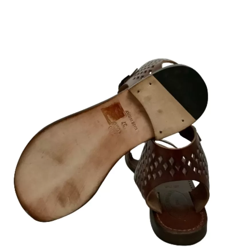 Donna CAMARRI CALZATURE Scarpe Donna | Sandalo In Pelle Marrone Mod. 9913