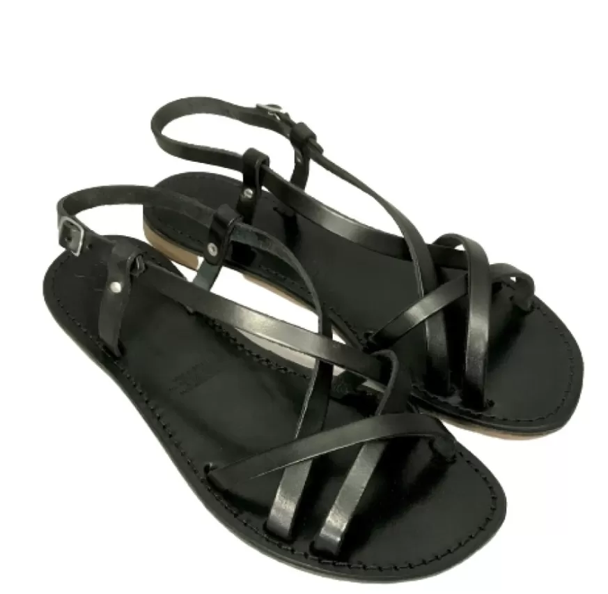 Donna CAMARRI CALZATURE Scarpe Donna | Sandalo In Pelle Nera Mod. 6641