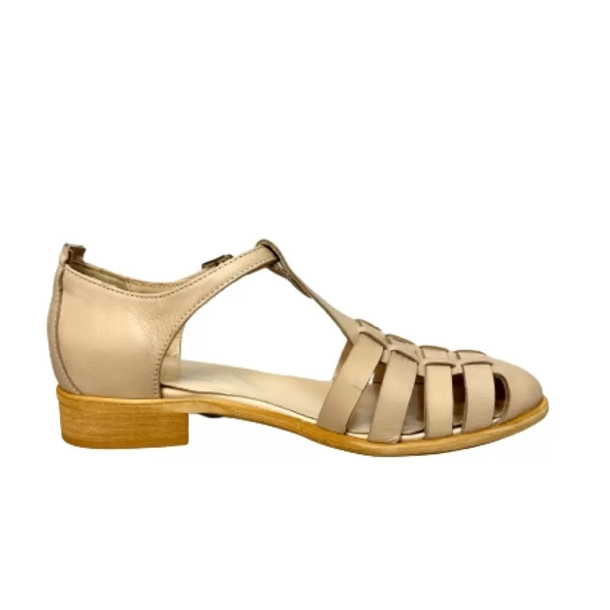 Donna CAMARRI CALZATURE Scarpe Donna | Sandalo In Pelle Nude Modello “Gabbietta”