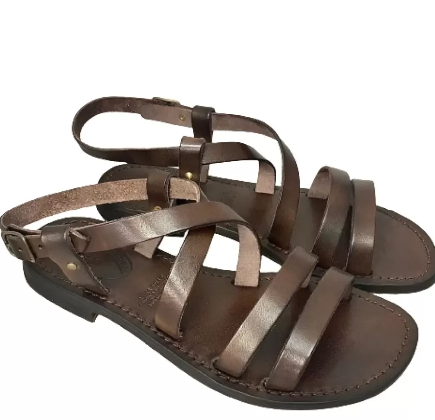 Donna CAMARRI CALZATURE Scarpe Donna | Sandalo In Pelle Testa Di Moro Mod. 4400