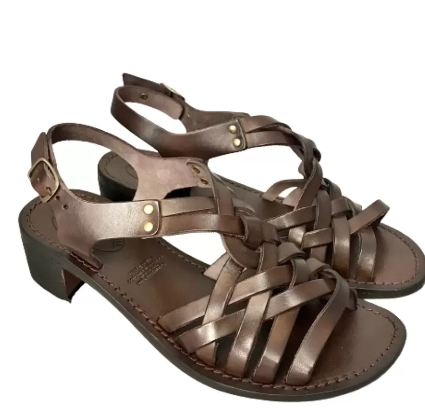 Donna CAMARRI CALZATURE Scarpe Donna | Sandalo In Pelle Testa Di Moro Mod. 5112