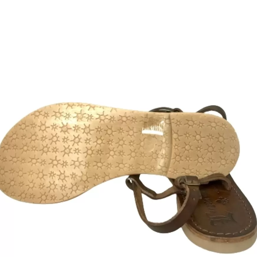 Donna CAMARRI CALZATURE Scarpe Donna | Sandalo In Pelle Testa Di Moro Mod. 6641