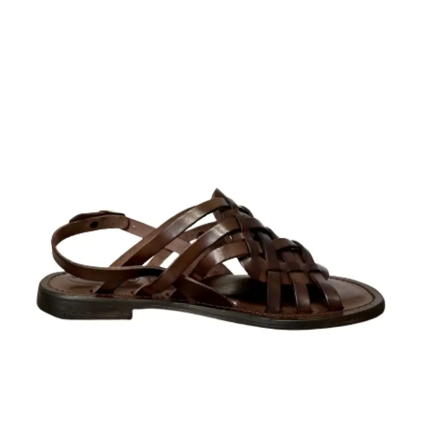 Donna CAMARRI CALZATURE Scarpe Donna | Sandalo In Pelle Testa Di Moro Mod. 9911