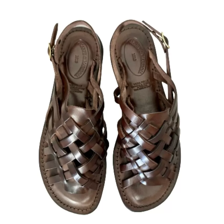 Donna CAMARRI CALZATURE Scarpe Donna | Sandalo In Pelle Testa Di Moro Mod. 9911