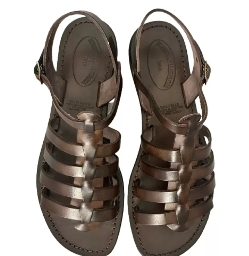 Donna CAMARRI CALZATURE Scarpe Donna | Sandalo In Pelle Testa Di Moro Mod. 9931
