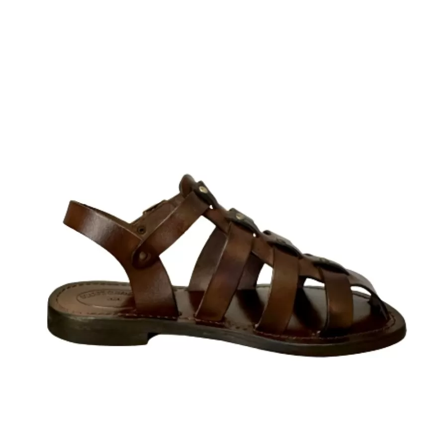 Donna CAMARRI CALZATURE Scarpe Donna | Sandalo In Pelle Testa Di Moro Mod. 9933