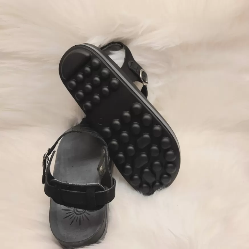 Donna CAMARRI CALZATURE Scarpe Donna | Sandalo Infradito In Pelle Cocco Nero