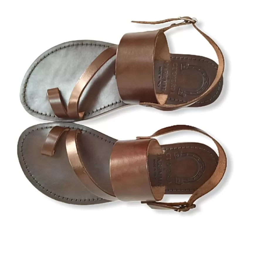 Donna CAMARRI CALZATURE Scarpe Donna | Sandalo Infradito In Pelle Fondo Cuoio Mod. 06