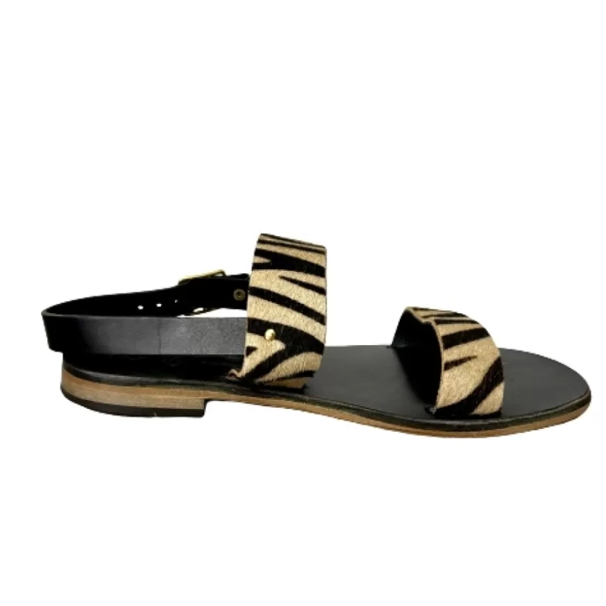 Donna CAMARRI CALZATURE Scarpe Donna | Sandalo Mod. Frate In Cavallino Zebrato
