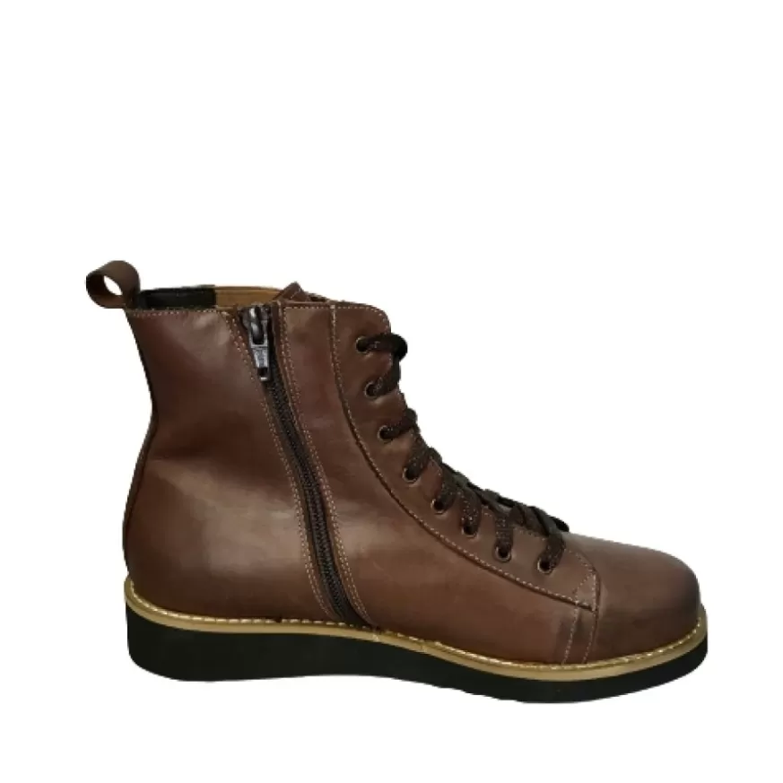 Donna CAMARRI CALZATURE Scarpe Donna | Scarponcino In Pelle Testa Di Moro