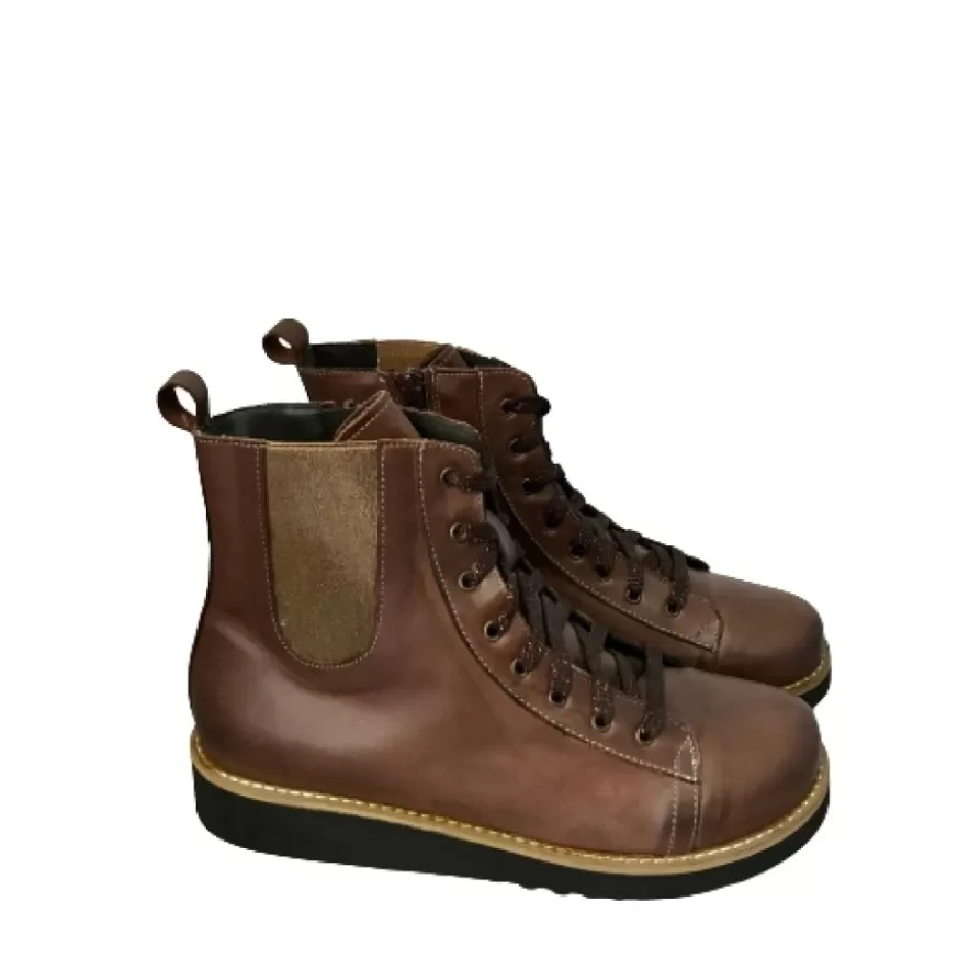 Donna CAMARRI CALZATURE Scarpe Donna | Scarponcino In Pelle Testa Di Moro