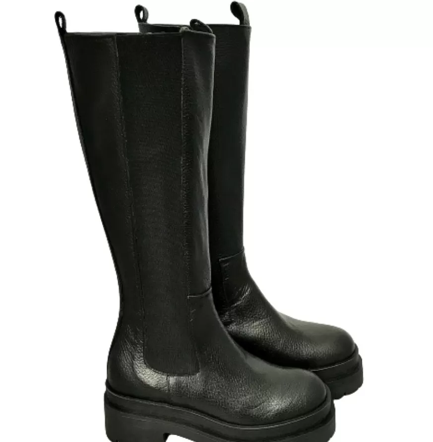 Donna CAMARRI CALZATURE Scarpe Donna | Stivale Alto Con Elastico E Cerniera