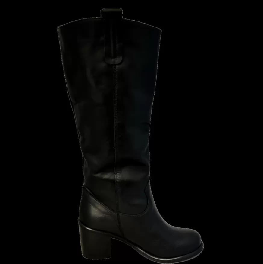 Donna CAMARRI CALZATURE Scarpe Donna | Stivale Artigianale Alto In Pelle Nero