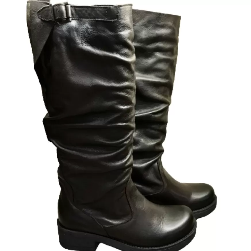 Donna CAMARRI CALZATURE Scarpe Donna | Stivale Artigianale Alto Testa Di Moro