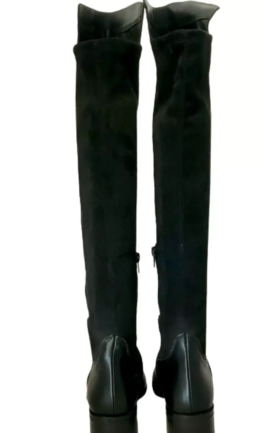Donna CAMARRI CALZATURE Scarpe Donna | Stivale Artigianale In Pelle E Camoscio Nero