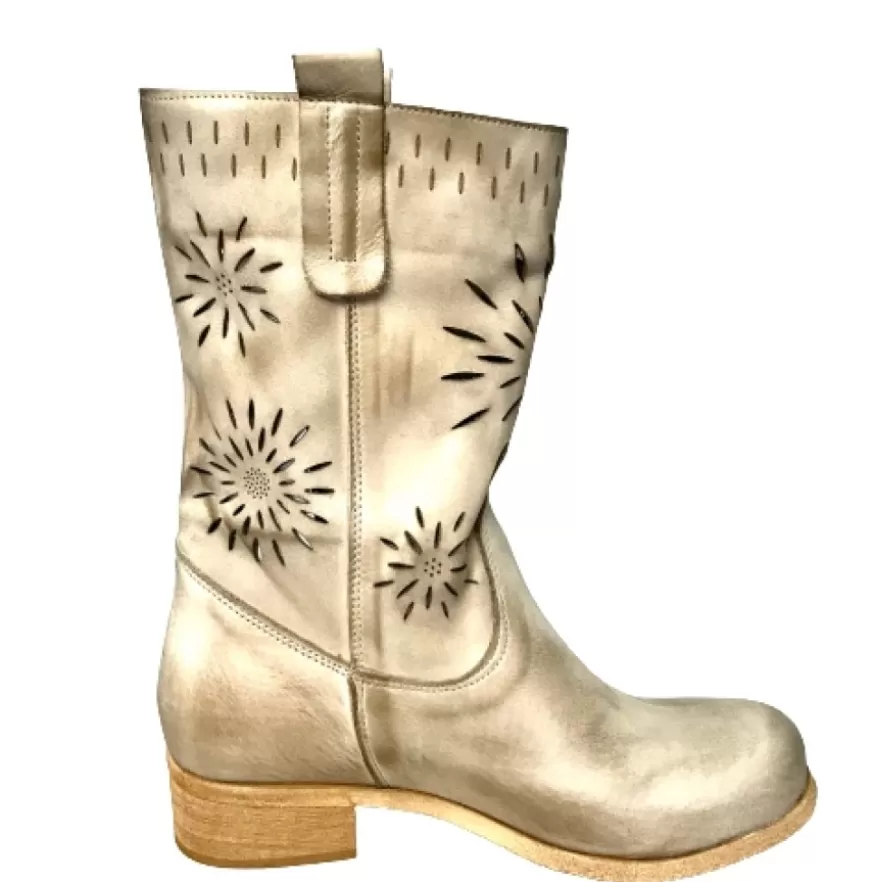 Donna CAMARRI CALZATURE Scarpe Donna | Stivale Laserato Color Taupe
