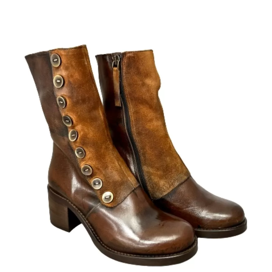 Donna CAMARRI CALZATURE Scarpe Donna | Stivaletto In Pelle Con Bottoni Camarri 1916