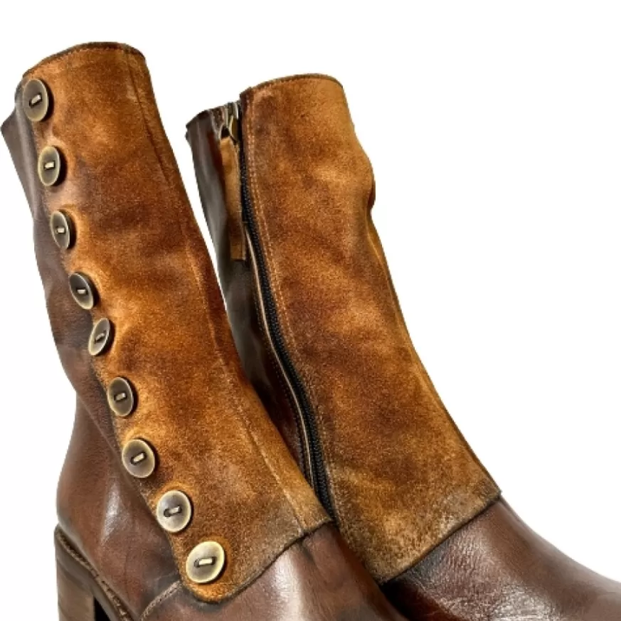 Donna CAMARRI CALZATURE Scarpe Donna | Stivaletto In Pelle Con Bottoni Camarri 1916