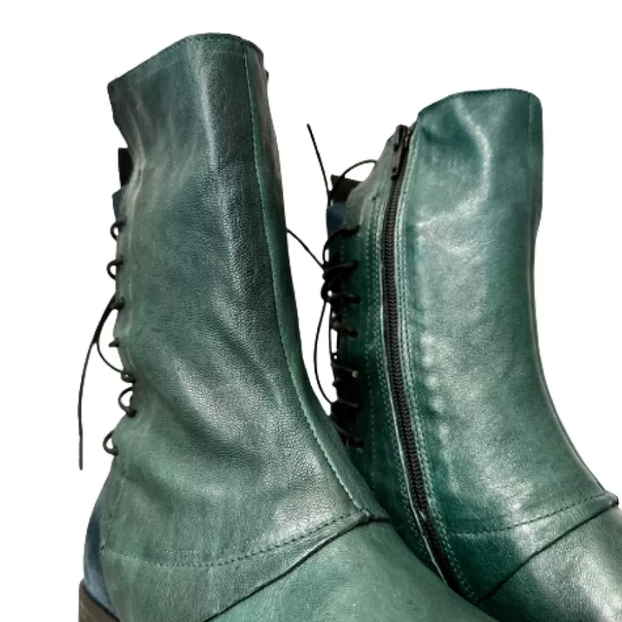 Donna CAMARRI CALZATURE Scarpe Donna | Stivaletto Petrolio In Pelle Tuffata Camarri 1916
