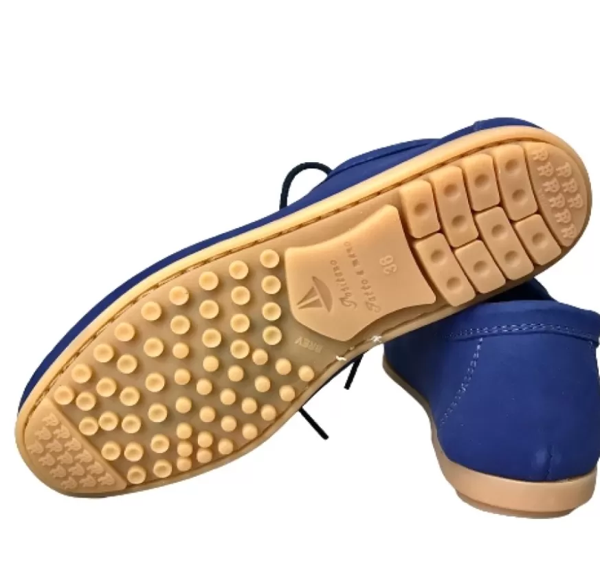Donna CAMARRI CALZATURE Scarpe Donna | Stringata Fatta A Mano Positano Blu
