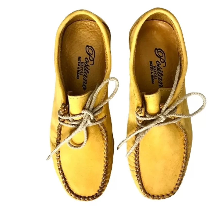 Donna CAMARRI CALZATURE Scarpe Donna | Stringata Fatta A Mano Positano Gialla