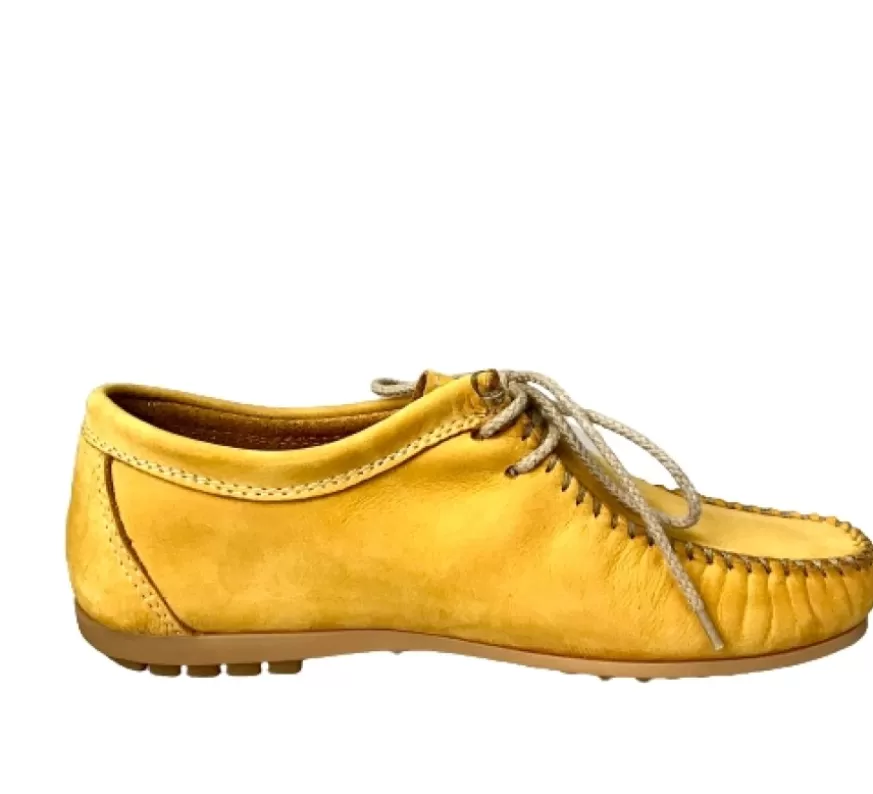 Donna CAMARRI CALZATURE Scarpe Donna | Stringata Fatta A Mano Positano Gialla