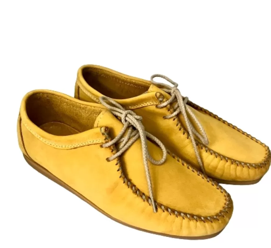 Donna CAMARRI CALZATURE Scarpe Donna | Stringata Fatta A Mano Positano Gialla