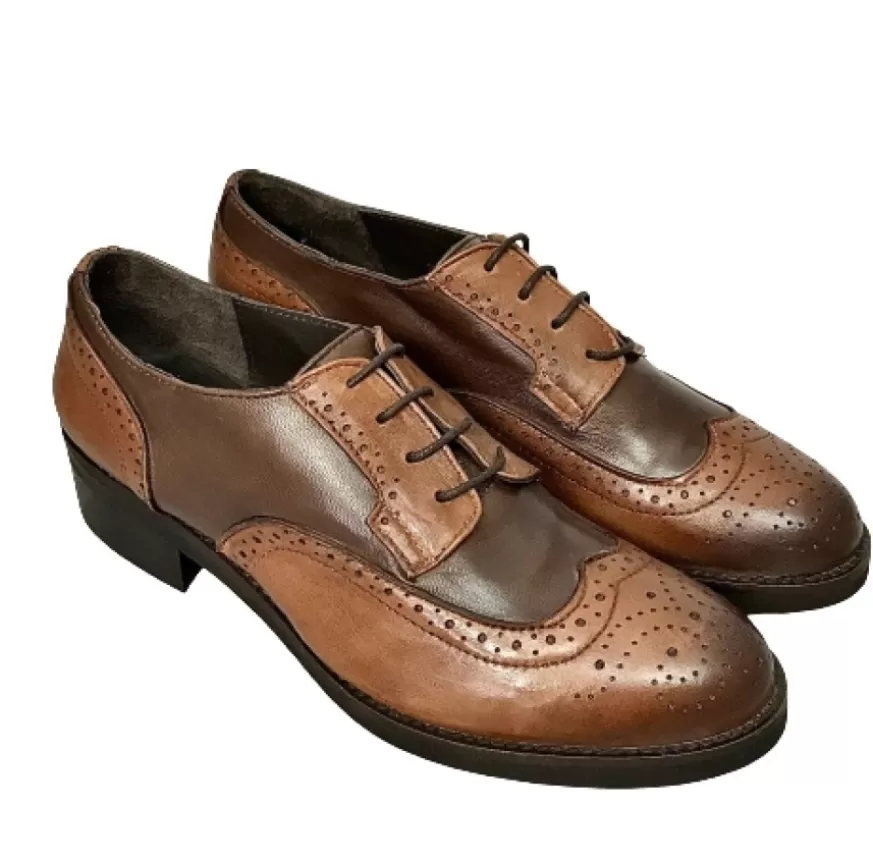Donna CAMARRI CALZATURE Scarpe Donna | Stringata In Pelle Bicolore