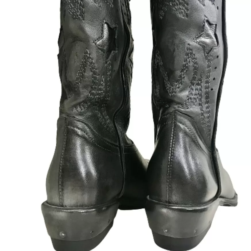 Donna CAMARRI CALZATURE Scarpe Donna | Texano Artigianale In Pelle Antracite Medio