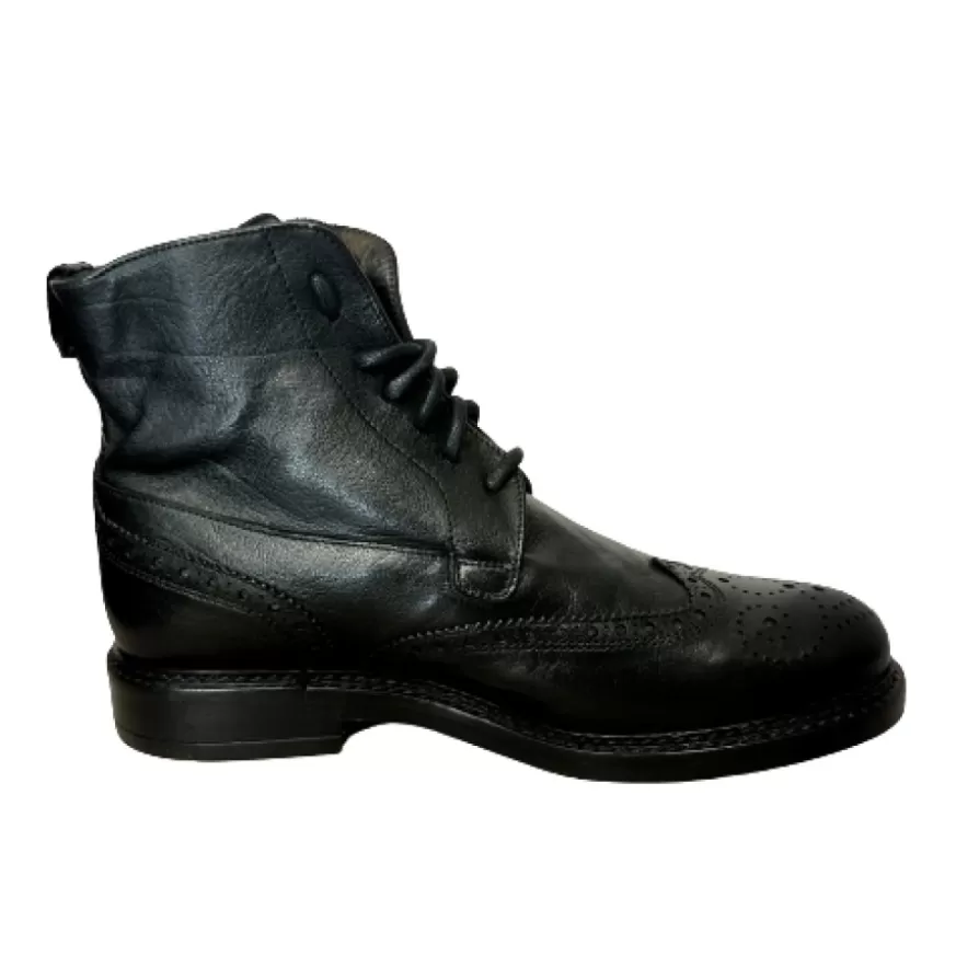 Uomo CAMARRI CALZATURE Scarpe Uomo | Anfibio Artigianale In Bufalo Tuffato Nero