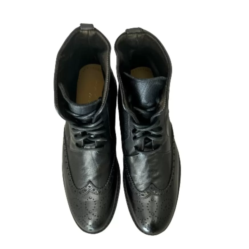 Uomo CAMARRI CALZATURE Scarpe Uomo | Anfibio Artigianale In Bufalo Tuffato Nero