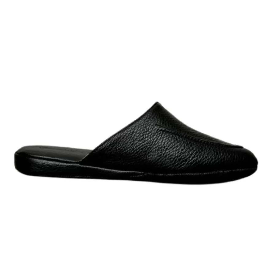 Uomo CAMARRI CALZATURE Scarpe Uomo | Ciabatta / Scendiletto In Pelle Nera